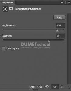 Menggunakan brightness atau contrast dengan Layer Adjustment di Adobe Photoshop