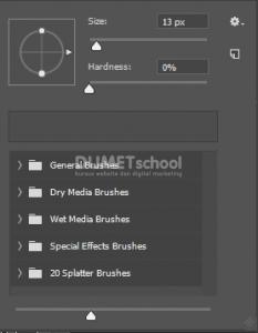 Pengaturan tampilan Brush di Adobe Photoshop cc 2018
