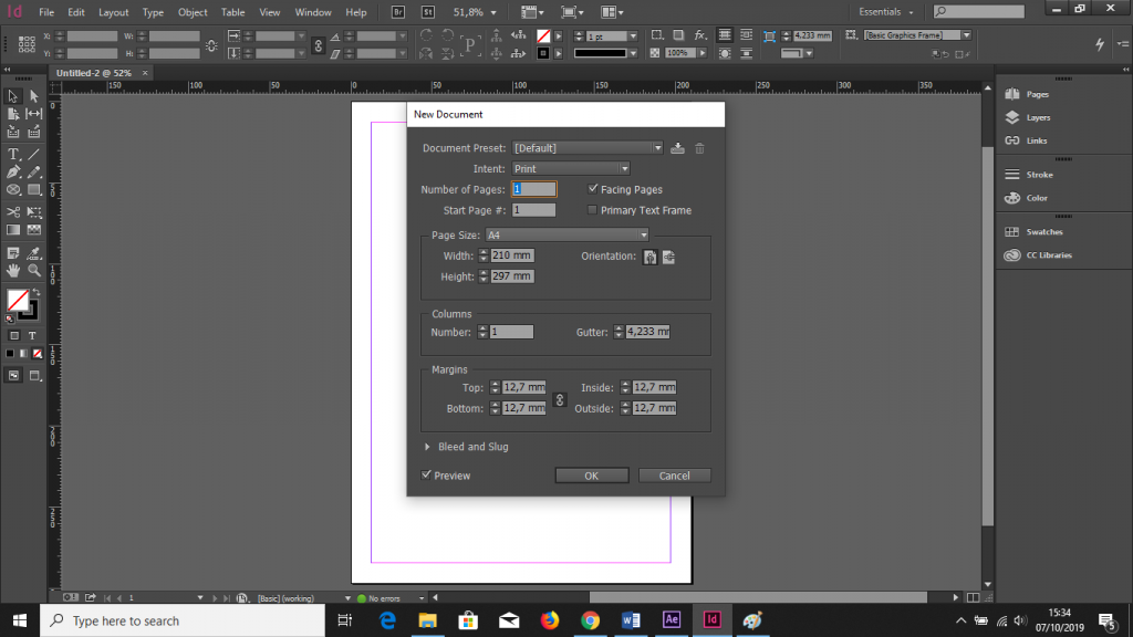 Membuat Objek Jajar Genjang Menggunakan Rectangel Tool di Adobe Indesign