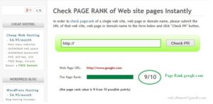 Mengetahui Nilai Page Rank pada Suatu Blog
