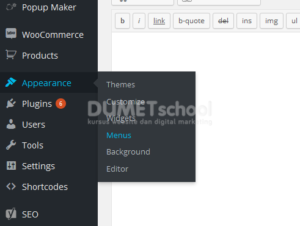 Cara Membuat dan Menambakan Menu Pada CMS WordPress
