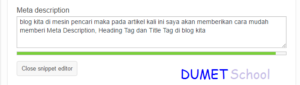 Cara Mudah Memberi Meta Description, Heading Tag dan Title Tag