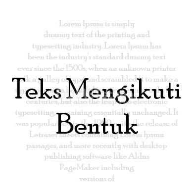 Membuat Teks Mengikuti Bentuk Shape di Photoshop