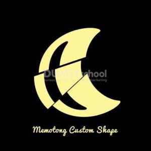 Memotong Custom Shape dalam Mode Shape di Photoshop