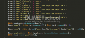 Pagination Next dan Prev Dengan Codeigniter