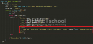 CRUD Codeigniter dan Ajax, Delete Data