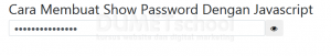 Cara Membuat Show Password Dengan Javascript