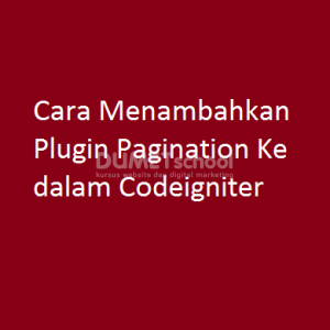 Cara Menambahkan Plugin Pagination Ke dalam Codeigniter