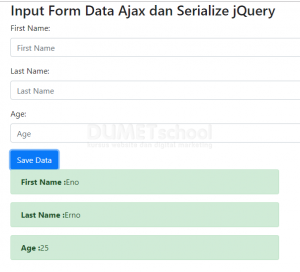 Cara Input Data Dengan Serialize jQuery