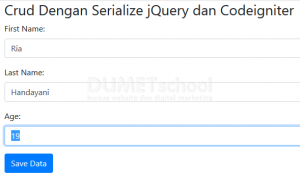 Crud Dengan Serialize jQuery dan Codeigniter
