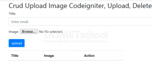 Crud Upload Image Codeigniter, Upload, Delete