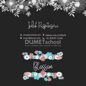 Membuat Kartu Nama Bertema Flowers