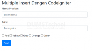 Multiple Insert Dengan Codeigniter