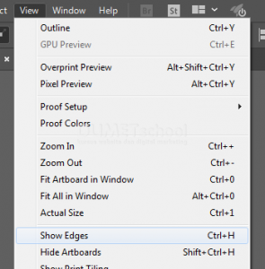 Fungsi Show Edges dan Hide Edges pada Adobe Illustrator