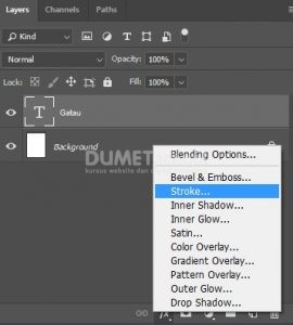 Menggunakan Banyak Layer Style Stroke dalam Satu Layer di Adobe Photoshop