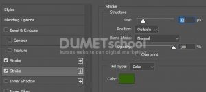 Menggunakan Banyak Layer Style Stroke dalam Satu Layer di Adobe Photoshop