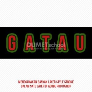 Menggunakan Banyak Layer Style Stroke dalam Satu Layer di Adobe Photoshop