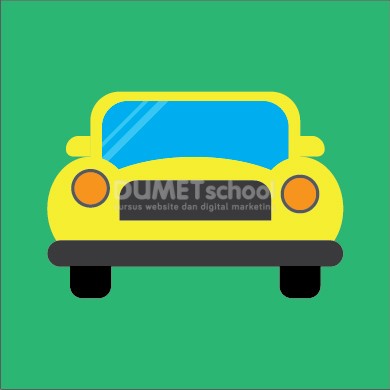 Membuat Flat Design Mobil kuning di Adobe Illustrator