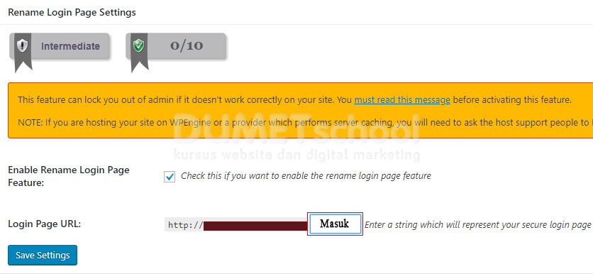 mengubah URL Admin