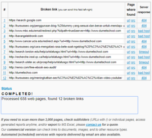 broken link cek