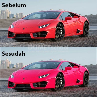 Mengganti Warna Merah Lamborghini menjadi Warna Pink di Adobe Photoshop