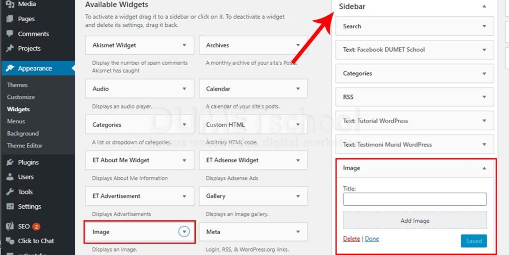 membuat widget sidebar