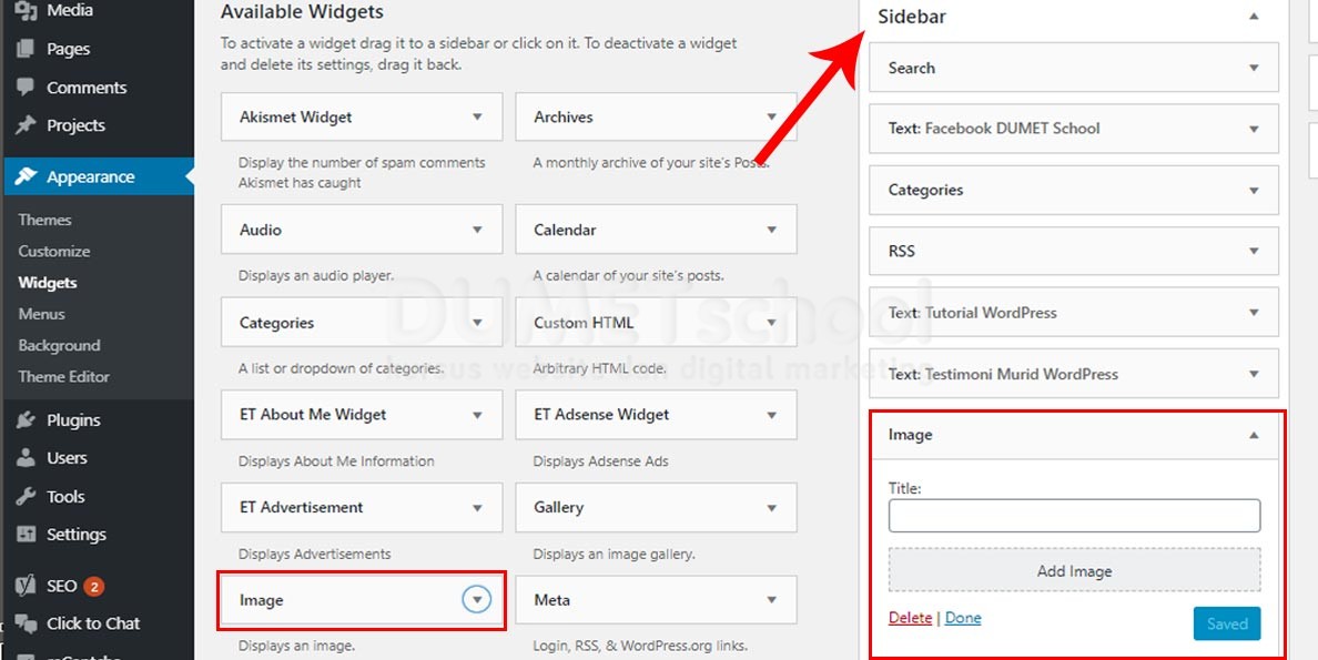 membuat widget sidebar