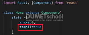 Cara membuat condition rendering pada reactjs