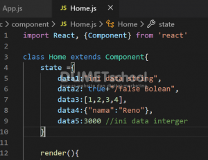 Cara merubah state pada react component
