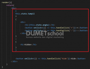 Cara membuat condition rendering pada reactjs