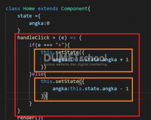 Cara merubah state pada react component