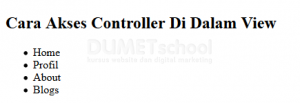 Cara Akses Controller Di Dalam View