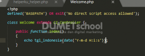 Cara Membuat Format Tanggal Di Dalam Helper Codeigniter