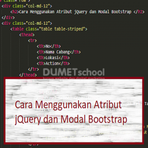 Cara Menggunakan Atribut jQuery dan Modal Bootstrap