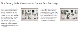 Tips Tentang Order Kolom dan No Gutters Pada Bootstrap