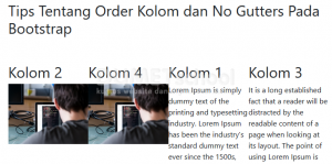 Tips Tentang Order Kolom dan No Gutters Pada Bootstrap