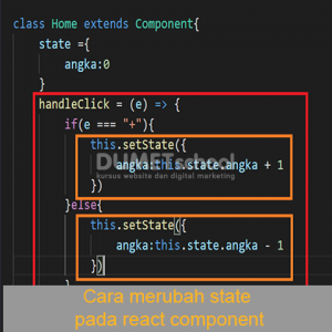 Cara merubah state pada react component