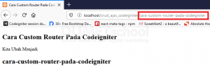 Cara Custom Router Pada Codeigniter