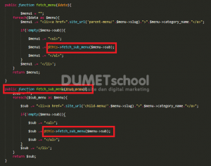 Cara Membuat Fungi Menu Dinamis Dengan Codeigniter