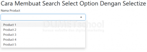 Cara Membuat Search Select Option Dengan Selectize