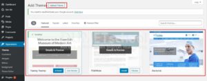 menambahkan tema wordpress