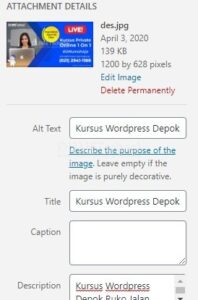 kursus wordpress gambar