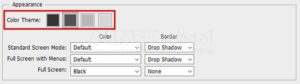 ubah warna tema photoshop