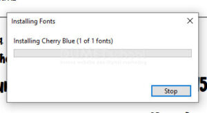 cara menginstall font