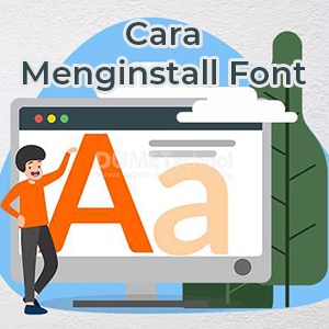 cara menginstall font