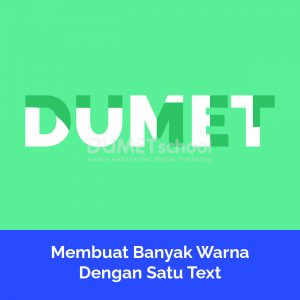 Membuat Banyak Warna Dengan Satu Text