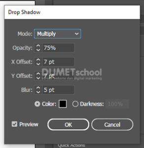 membuat drop shadow di illustrator
