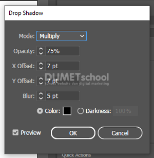 membuat drop shadow di illustrator