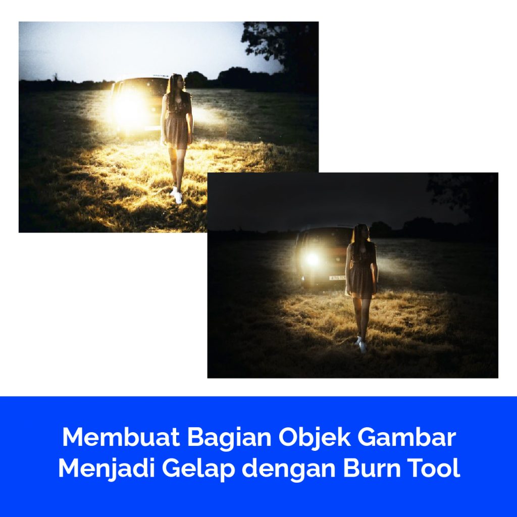 Membuat Bagian Objek Gambar Menjadi Gelap dengan Burn Tool