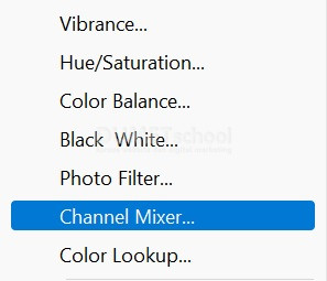 Membuat Gambar Menjadi Monochrome dengn Channel Mixer di Photoshop